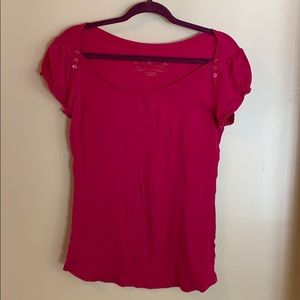 Pink Arizona Top with Button Detail